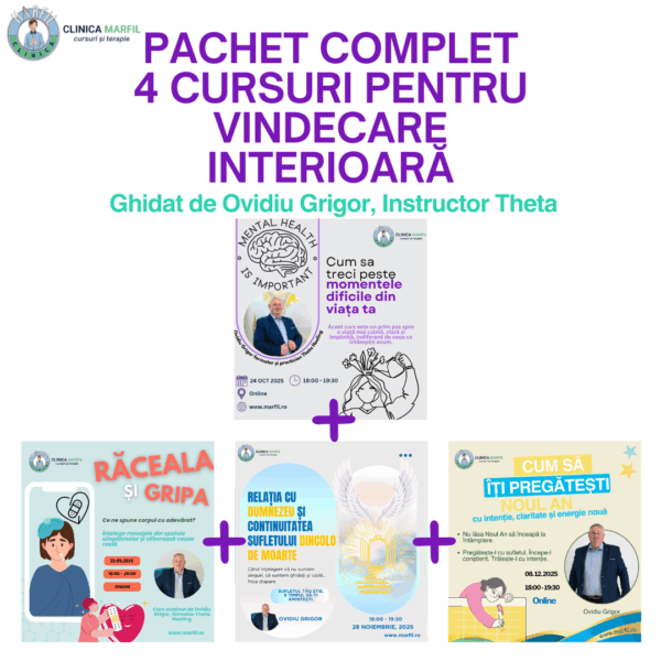 Pachetul complet: 4 cursuri pentru vindecare, claritate și reconectare interioară
