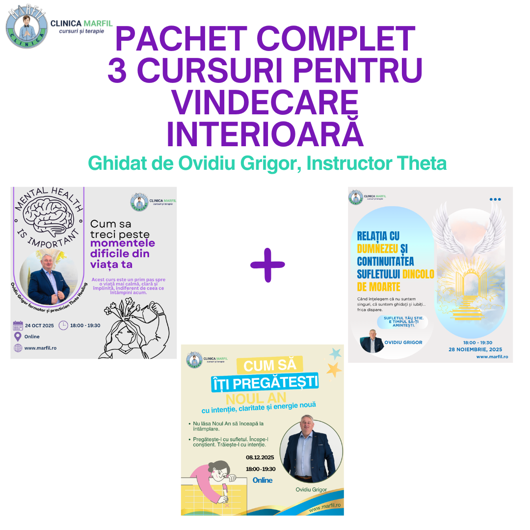 Pachetul complet: 3 cursuri pentru vindecare, claritate și reconectare interioară