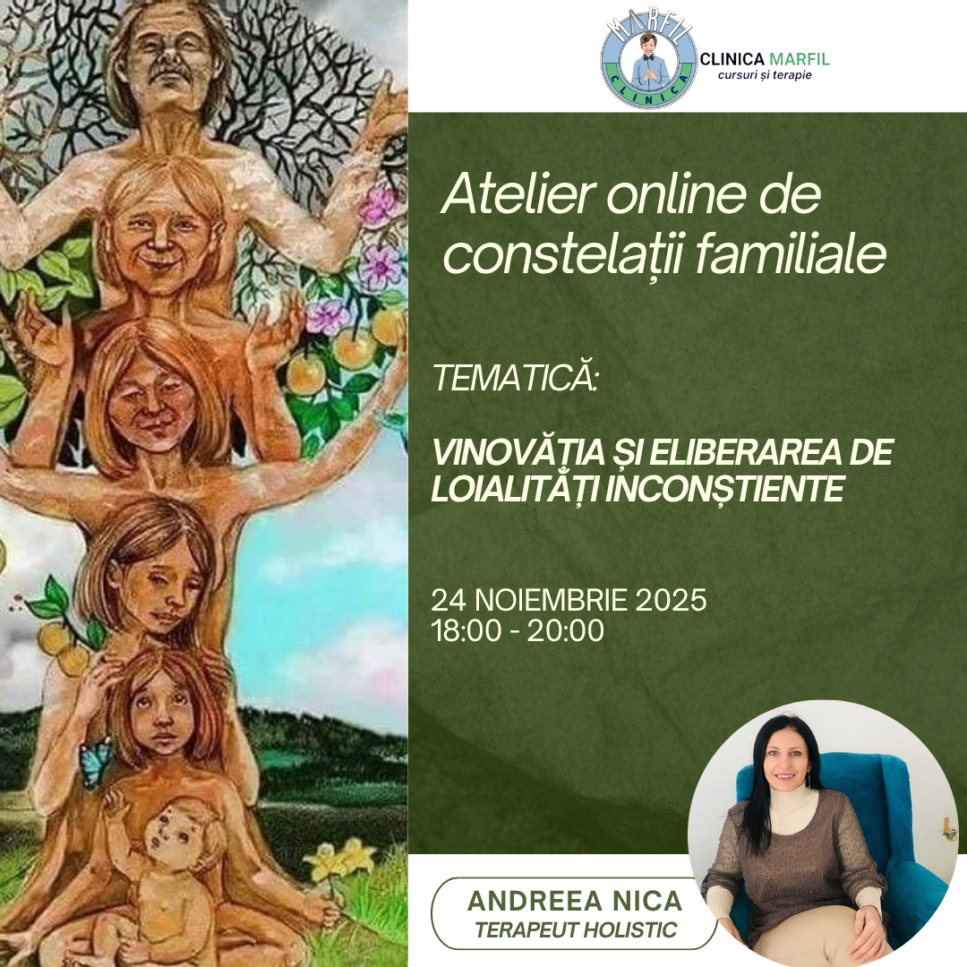 Atelier de Constelații Familiale ONLINE, cu Andreea Nica