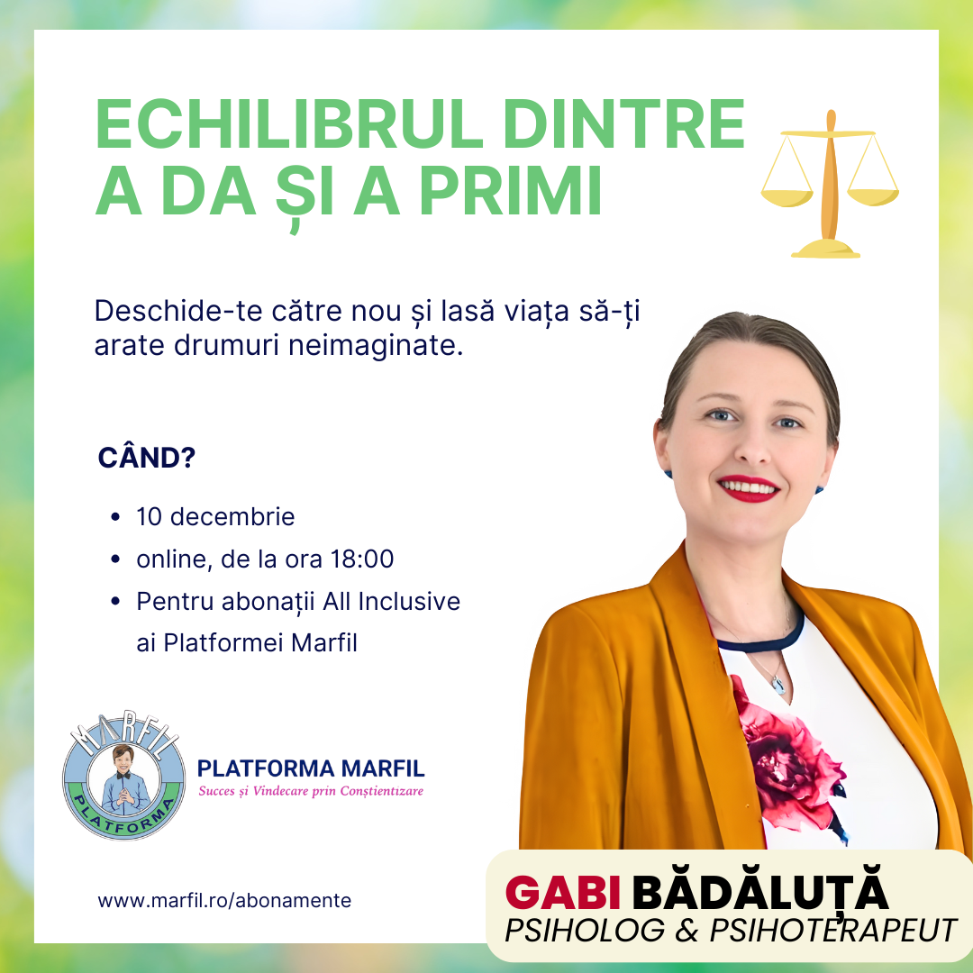 Echilibrul dintre a da și a primi