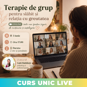 Terapie de grup pentru slăbit și relația cu greutatea cu Gabi Bădăluță