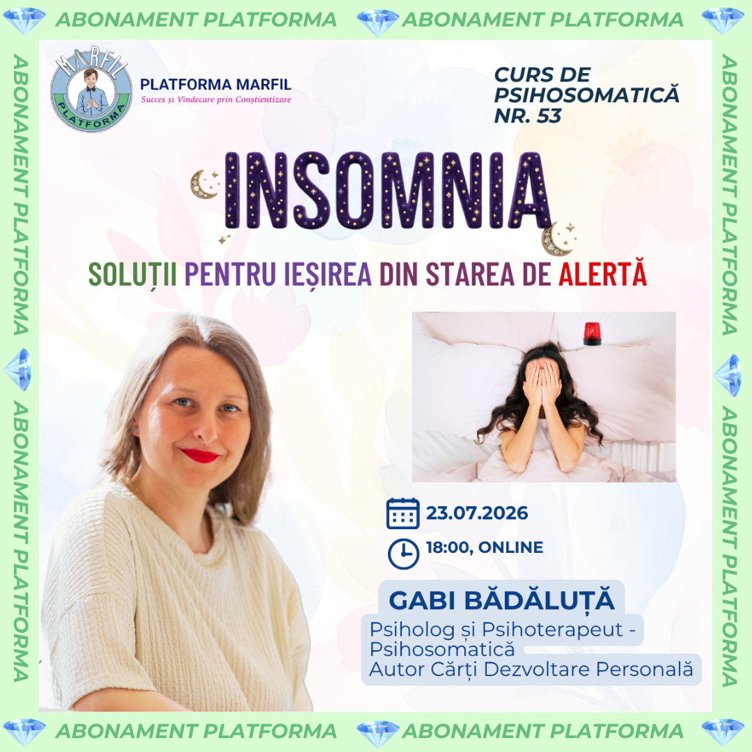 Curs abonament: Insomnia. Soluții pentru ieșirea din starea de alertă