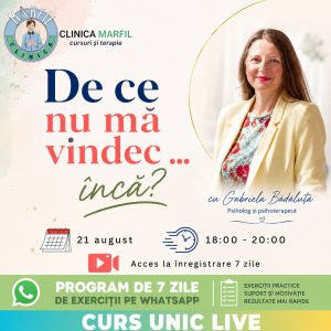 Curs unic LIVE: De ce nu mă vindec ... încă?