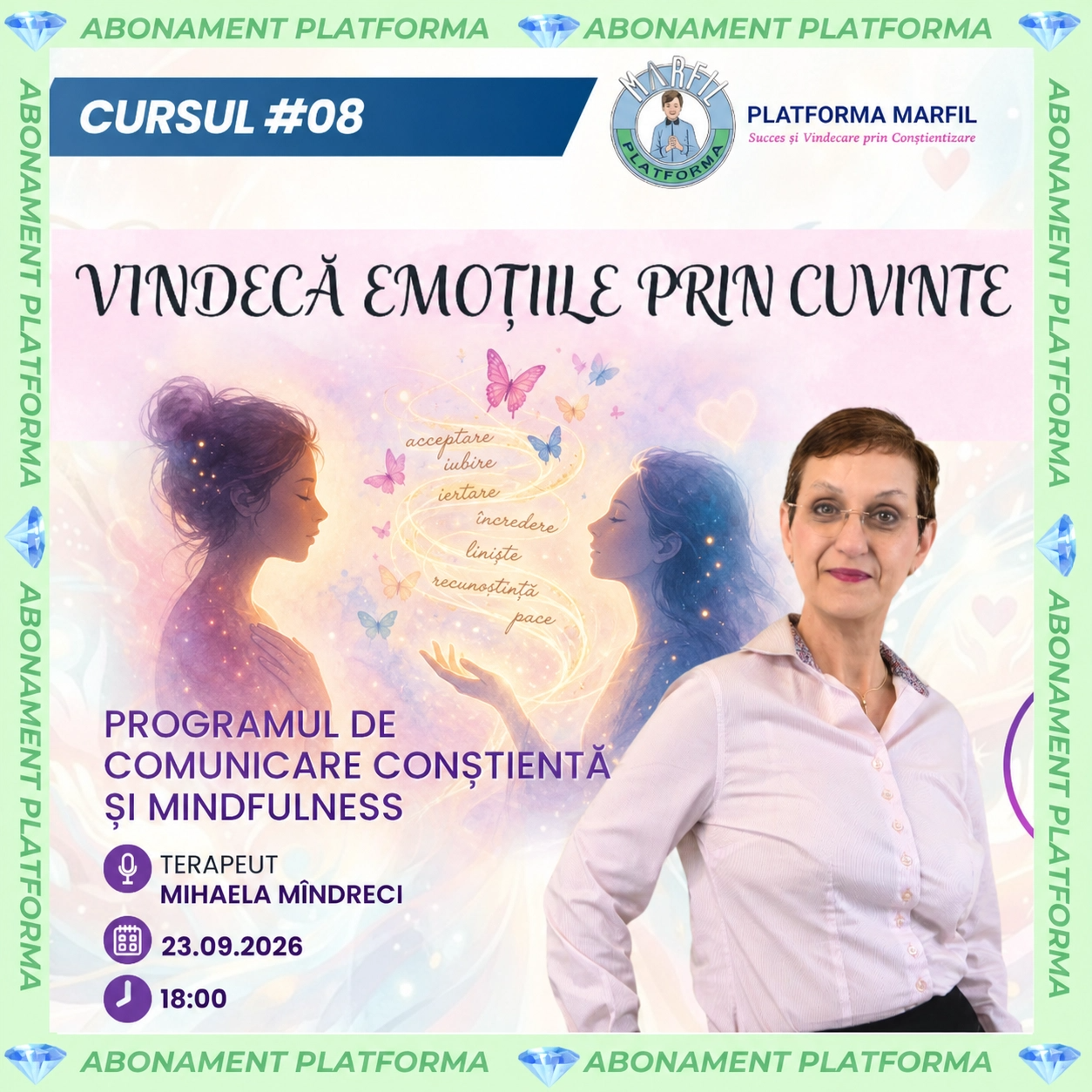 Curs abonament: Vindecă emoțiile prin cuvinte