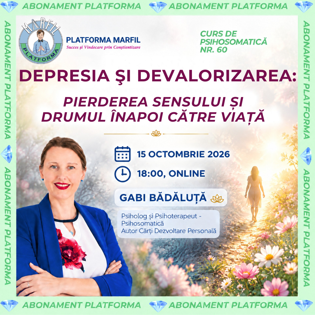 Curs abonament: Depresia și devalorizarea: pierderea sensului și drumul înapoi către viață